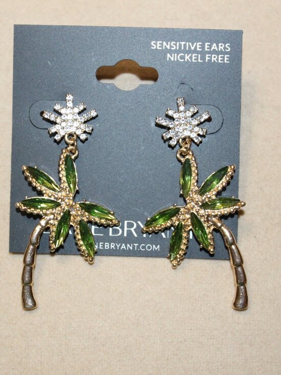 Lane Bryant Jewelry - NWT Lane Bryant Rhinestone palm tree earrings   CUTE! NICE!
